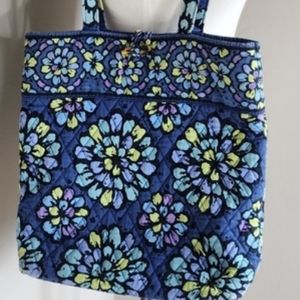 Vera Bradley Indigo Pop blue flower quilted tote bag Shoulder Bag